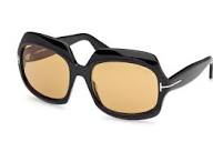 Tom Ford Oversized Square Sunglasses – Dark Tortoise | Amber Lenses | With Case