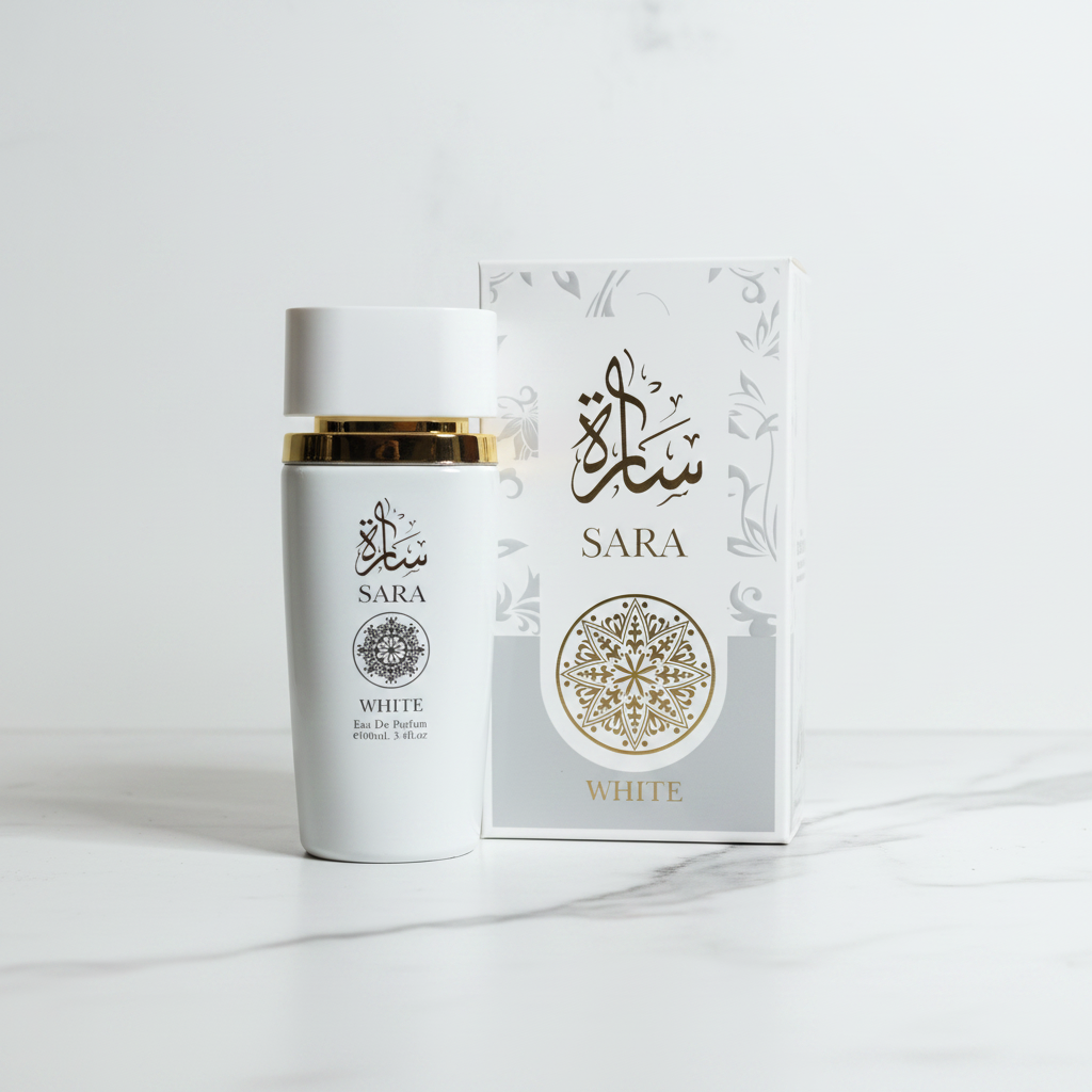 Sara White Eau de Parfum bottle and box