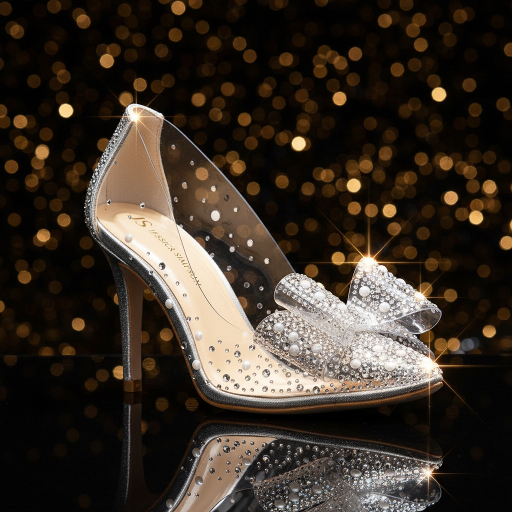 Jessica Simpson Cinderella Crystal Clear Pump - glamorous editorial shot