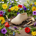 Joybees Adult Garden Grove Clog - fun gardening themed editorial shot