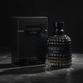 Valencia Roma Men's EDP black diamond-cut bottle and box