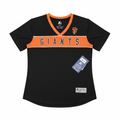 Starter MLB San Francisco Giants Women's V-Neck Jersey Tee Black XL