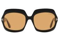 Tom Ford Oversized Square Sunglasses – Dark Tortoise | Amber Lenses | With Case