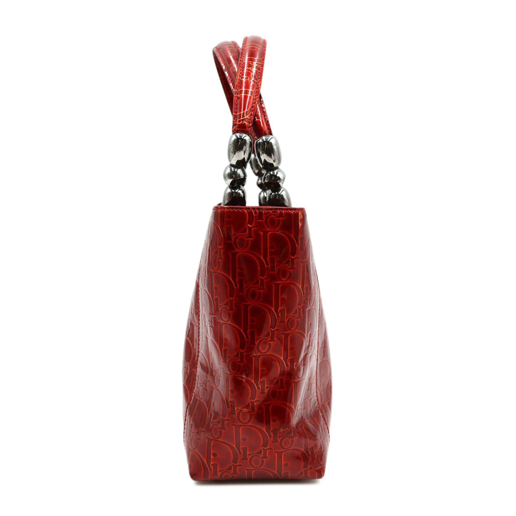 Dior Patent Trotter Malice Pearl Tote Bag