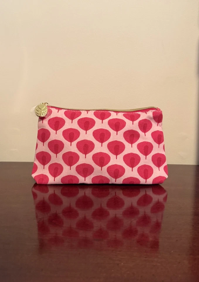 Estée Lauder “Beauty in Bloom” Pink Floral Makeup Bag – Zip Top Travel Pouch