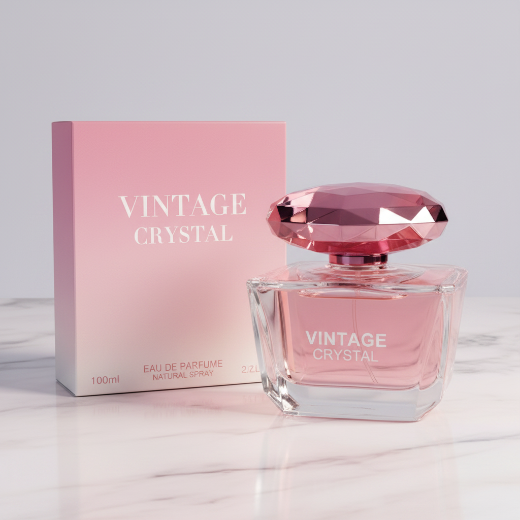 Vintage Crystal by Afluxe EDP bottle and box